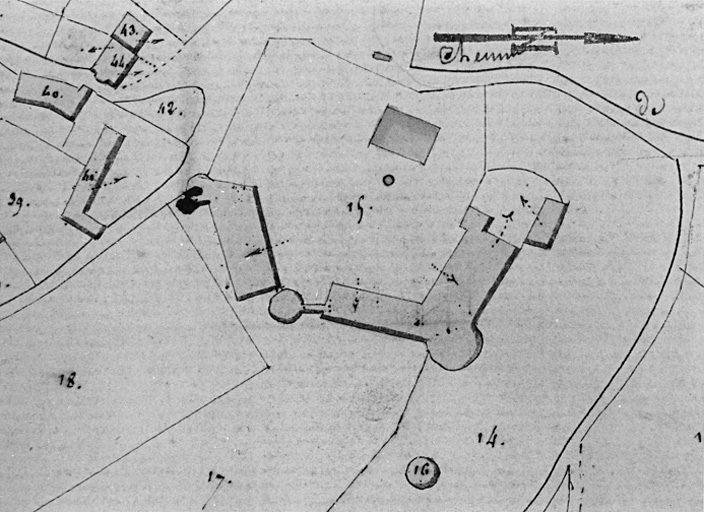 Cadastre de 1832, section A1, parcelles 14 et 15.