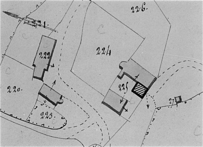 Cadastre de 1832, section B1, parcelle 225.