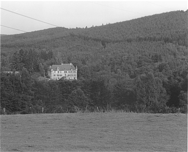 Vue de situation du château prise de l'est.