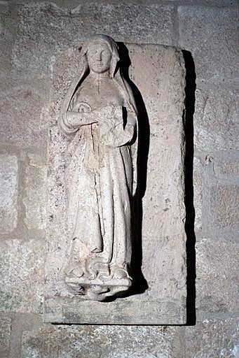 2 hauts-reliefs (petite nature) : Vierge à l'Enfant, sainte femme