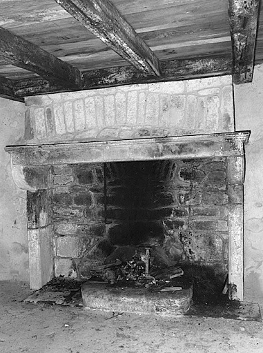 Rez-de-chaussée du logis, est, cheminée.