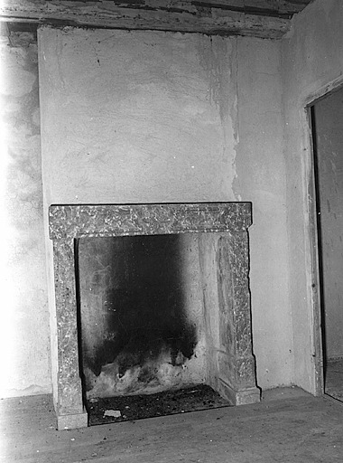 Etage du logis, ouest, cheminée.