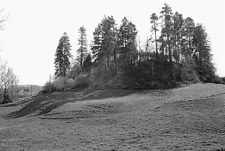 Site de l'ancien château fort, vue du côté nord.