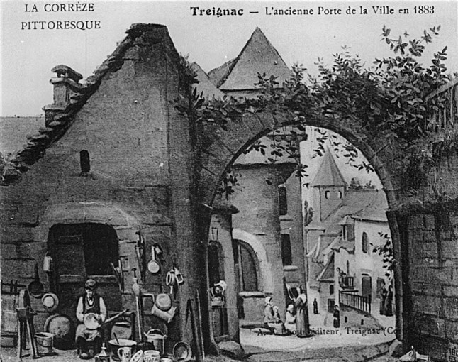 L'ancienne porte de la ville en 1883.