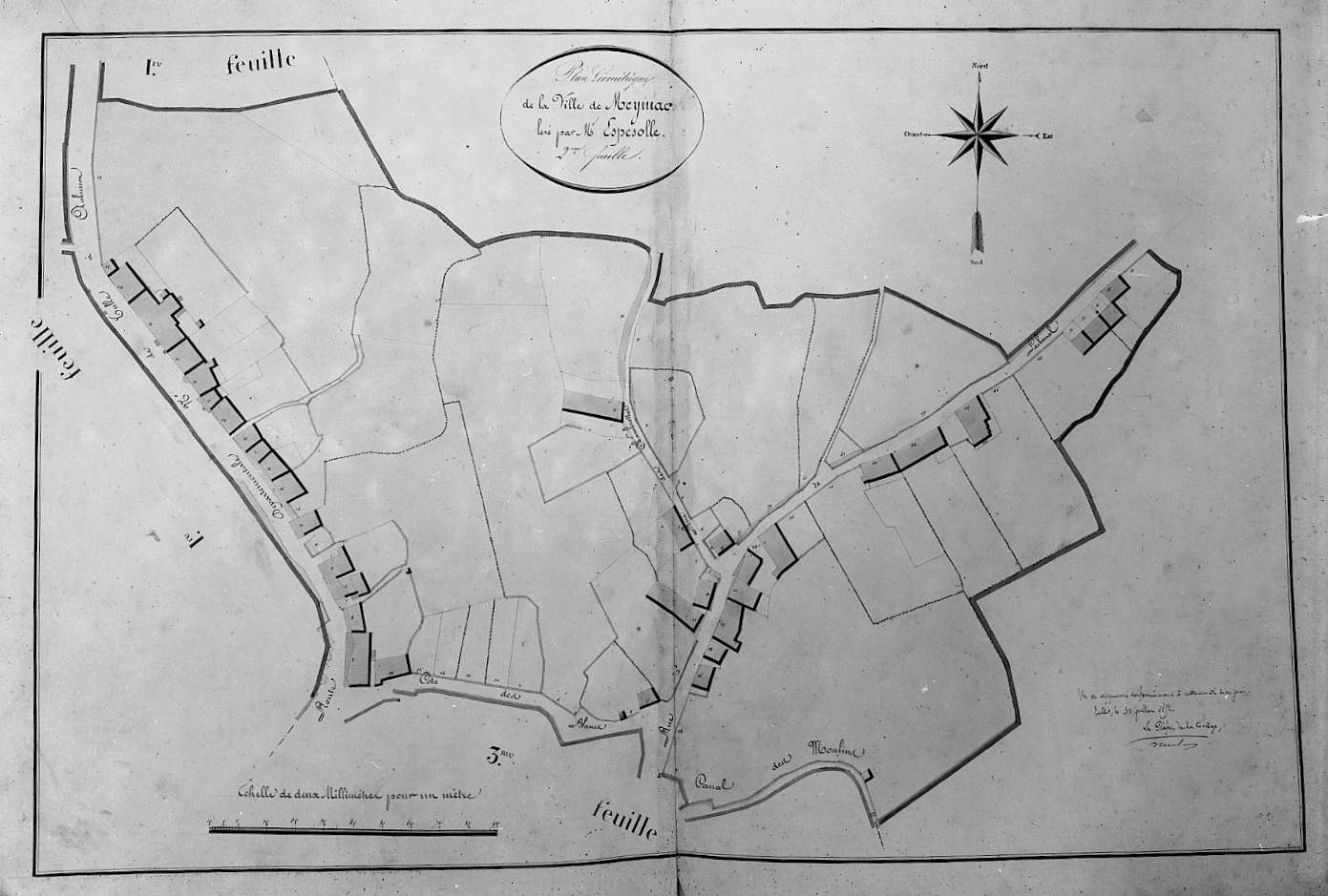 Détail : 2e feuille, partie est de la rue de Panazol, rue des Chambrettes et rue de Lachenal.