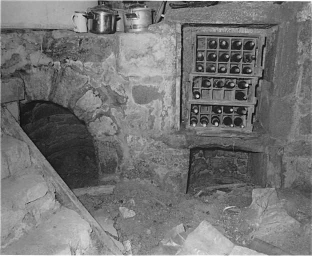 Cave : espace de rangement et ancien puits comblé (?).