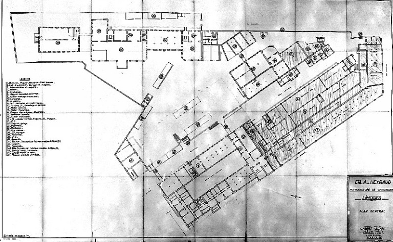 'Ets A. Heyraud - Manufacture de chaussures - Limoges - Plan général' - 1966.