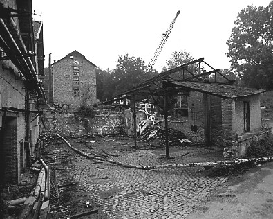 Tour à grain, vue du sud-ouest (entrepôt des grains et salle de brassage).