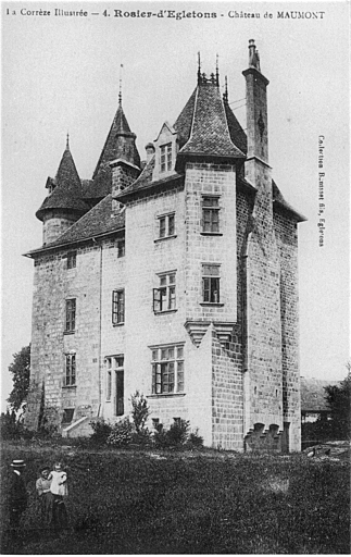 Elévation sud-ouest du château. Aile restaurée.