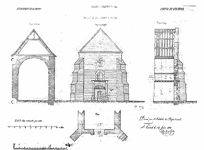 Projet de réparations à faire, 18 juin 1863.