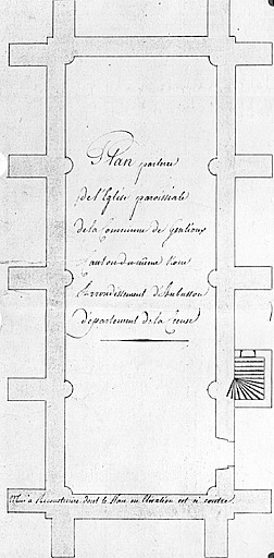 Plan de l'église de Gentioux.