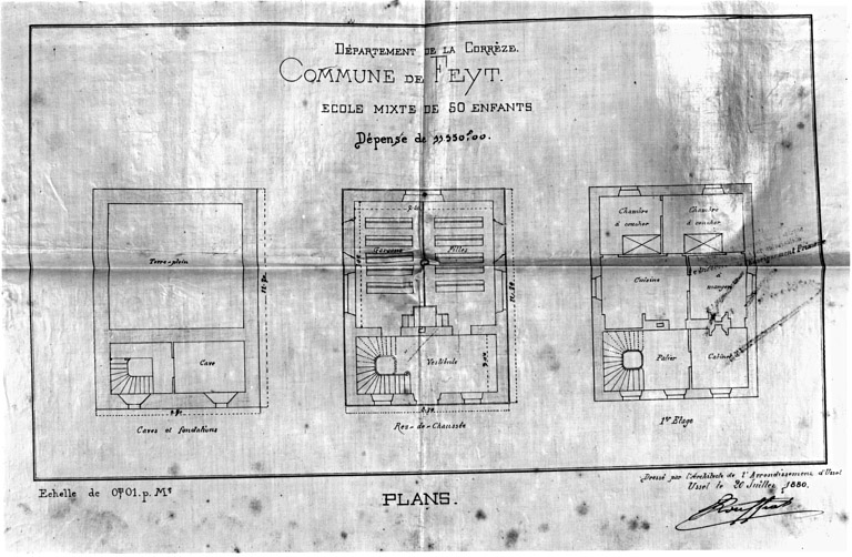 Plans au sol et à l'étage.