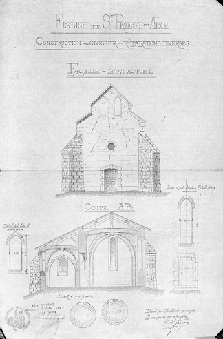 Etat avant construction du clocher.