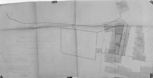 Projet de construction d'une maison d'école et d'un presbytère (avec plan de l'ancien presbytère).