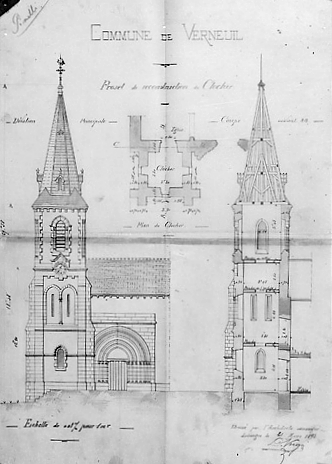 Projet de reconstruction du clocher.