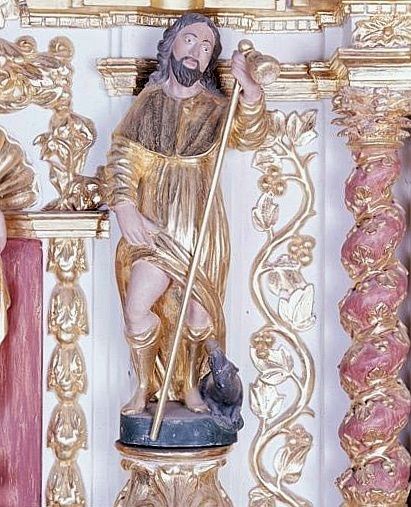 Détail : statuette de saint Roch.