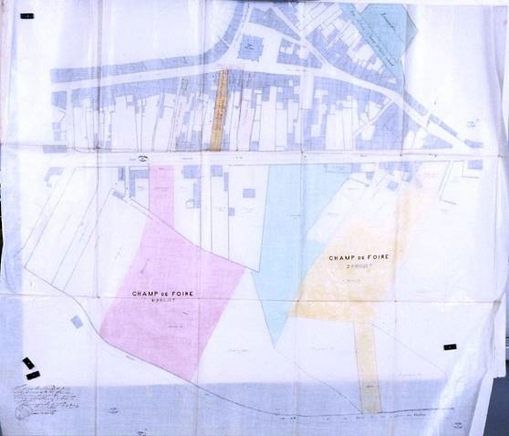 Projet de création de champ de foire et de percement de rue, dressé le 16 novembre 1891, par l'architecte Frugier.