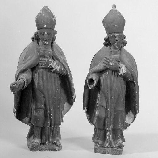 Statuettes de saints évêques du tabernacle : face.