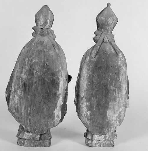 2 statuettes (en pendants) : saint Blaise, saint Martin de Tours (tabernacle de l'ancien maître-autel)
