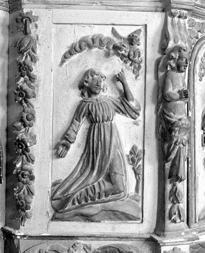 Tabernacle, détail de l'agonie du Christ. - (c) Région Nouvelle-Aquitaine, Inventaire général du patrimoine culturel