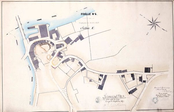 Plan d'alignement dressé par G. Nanot, 1872. Feuille n° 6.