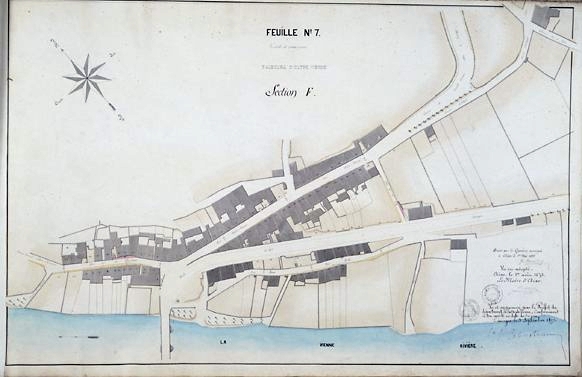 Plan d'alignement dressé par G. Nanot, 1872. Feuille 7.