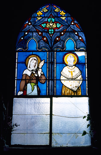 Verrière : sainte Germaine (?) et Notre-Dame de La Salette (baie 7)