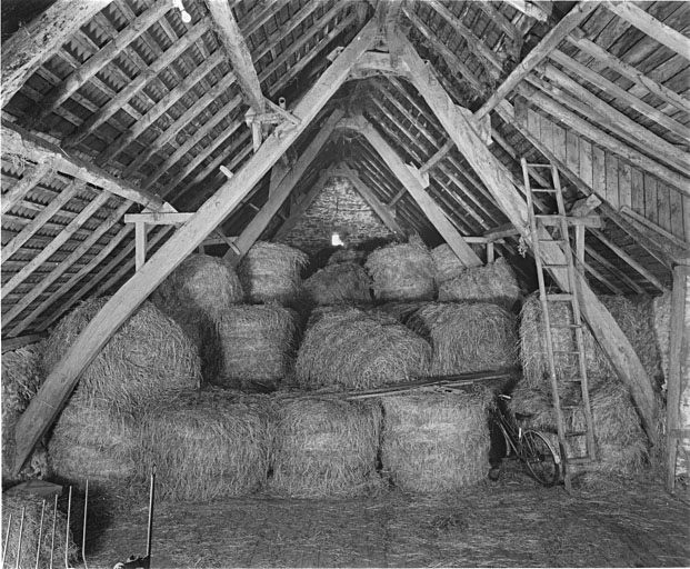 Grange étable, charpente à cruck.