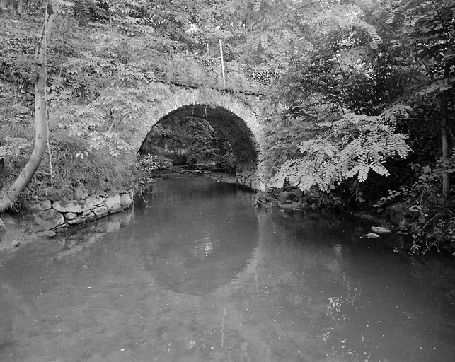 Pont situé sur le ruisseau du grand Rieux, au sud de l'intersection de la route départementale 32 et de la route menant au village de Tanaud (commune de Saint-Priest-sous-Aixe).