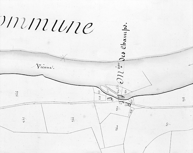 Extrait du plan cadastral de 1823, section A1.