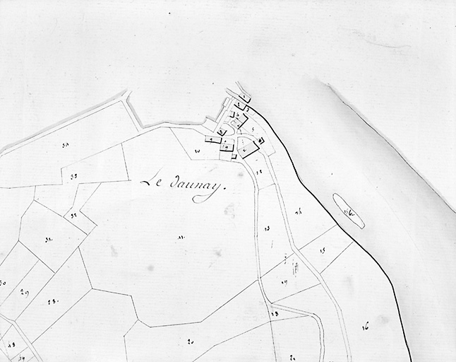 Extrait du plan cadastral de 1823.