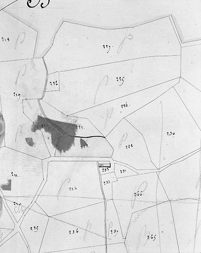 Extrait du plan cadastral de 1819, section F1.