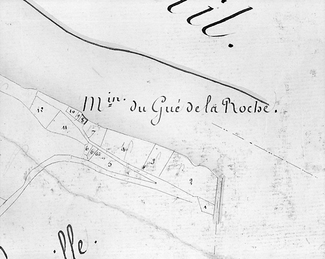 Extrait du plan cadastral levé entre 1819 et 1823, section A1.