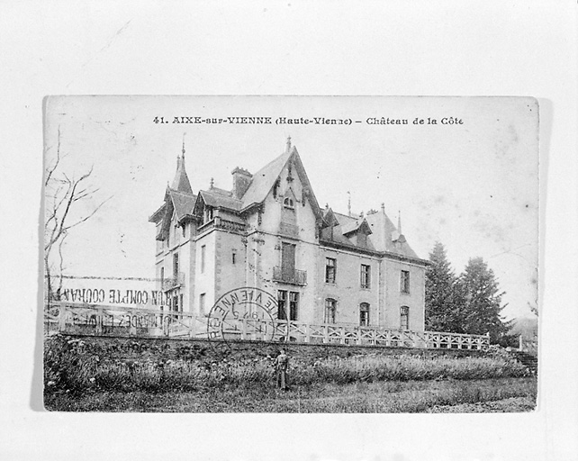 Vue d'ensemble du château de la Côte, datant de 1925.