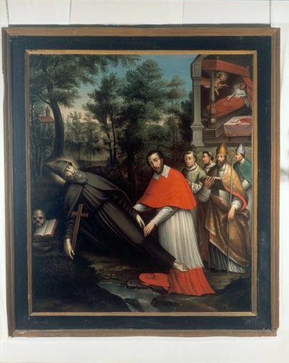 Tableau : l'Invention du corps de saint Victurnien (ensemble de 2 tableaux en pendant)