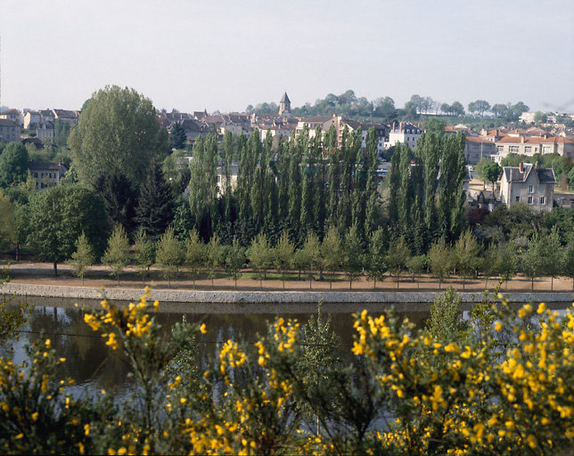 Vue d'ensemble depuis la rive droite de la Vienne.