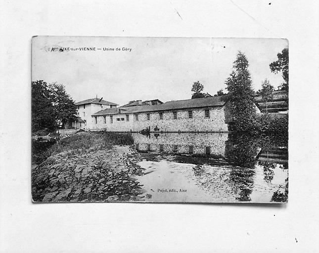 Moulins sur la Vienne. Moulin de Géry ou usine d'effilochage. Vue d'ensemble sud.