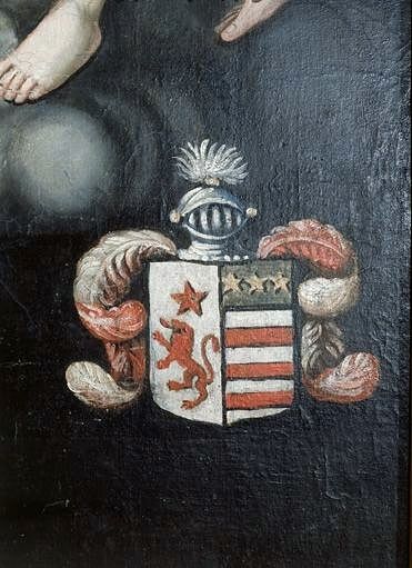 Détail du blason : armes de la famille Leynia de Maurianges. - (c) Région Nouvelle-Aquitaine, Inventaire général du patrimoine culturel