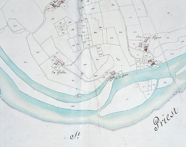 Vue d'ensemble de l'ancien cadastre.