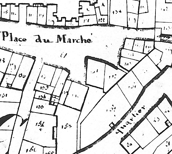 Extrait du plan cadastral de 1825, section C, parcelle 126.