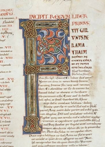 Incipit du premier livre des Rois. Lettre initiale F (fol. 78).