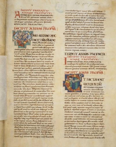 Livre du prophète Abdias (en totalité) et du prophète Jonas (en partie). Fol. 158.