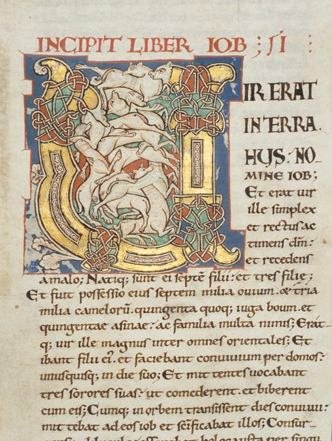 Incipit du livre de Job. Lettre initiale V (fol. 169).