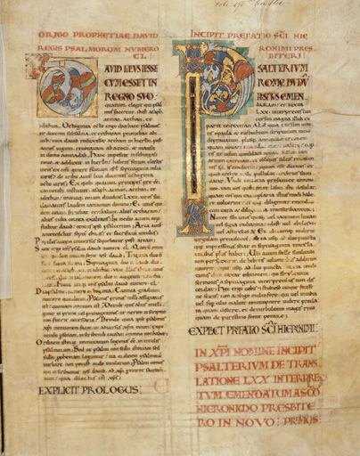 Livre des Psaumes et commentaire de saint Jérôme (fol. 176).