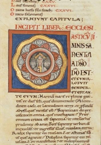 Incipit du livre de l'Ecclésiaste. Lettre initiale O (fol. 228).