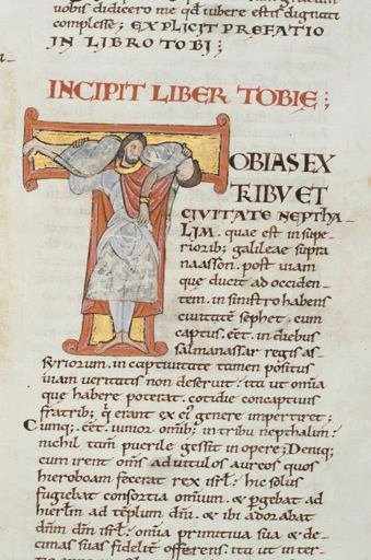Incipit du livre de Tobie. Lettre initiale T (fol. 272).
