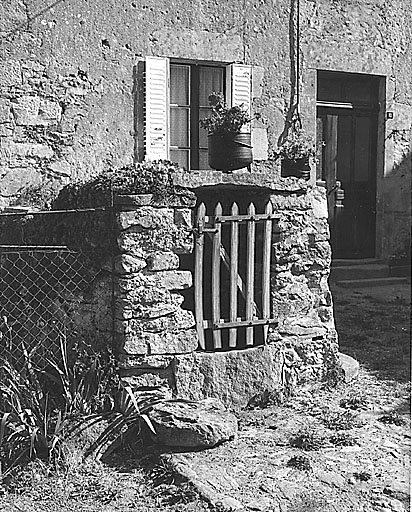 Le Dognon. Ferme (cadastre 1980 A3 966). Vue du puits couvert érigé devant le logis.