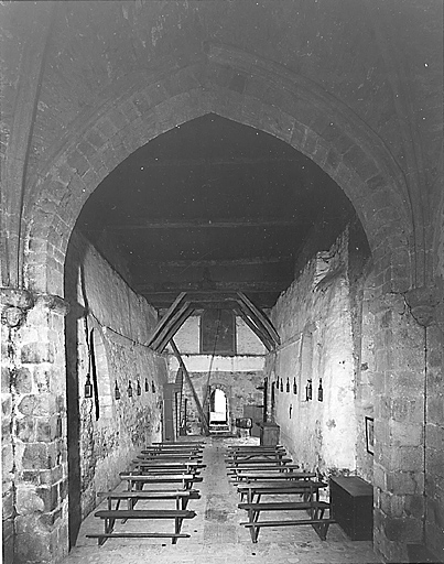 Vue intérieure de la nef depuis le choeur.