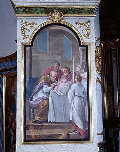 Tableau : la Circoncision (lambris de revêtement du décor de choeur)