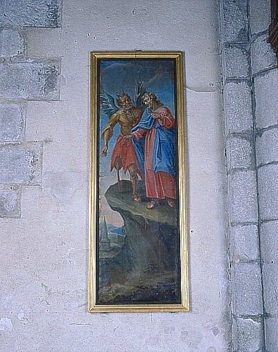 Tableau : la Tentation du Christ (ensemble du décor intérieur)